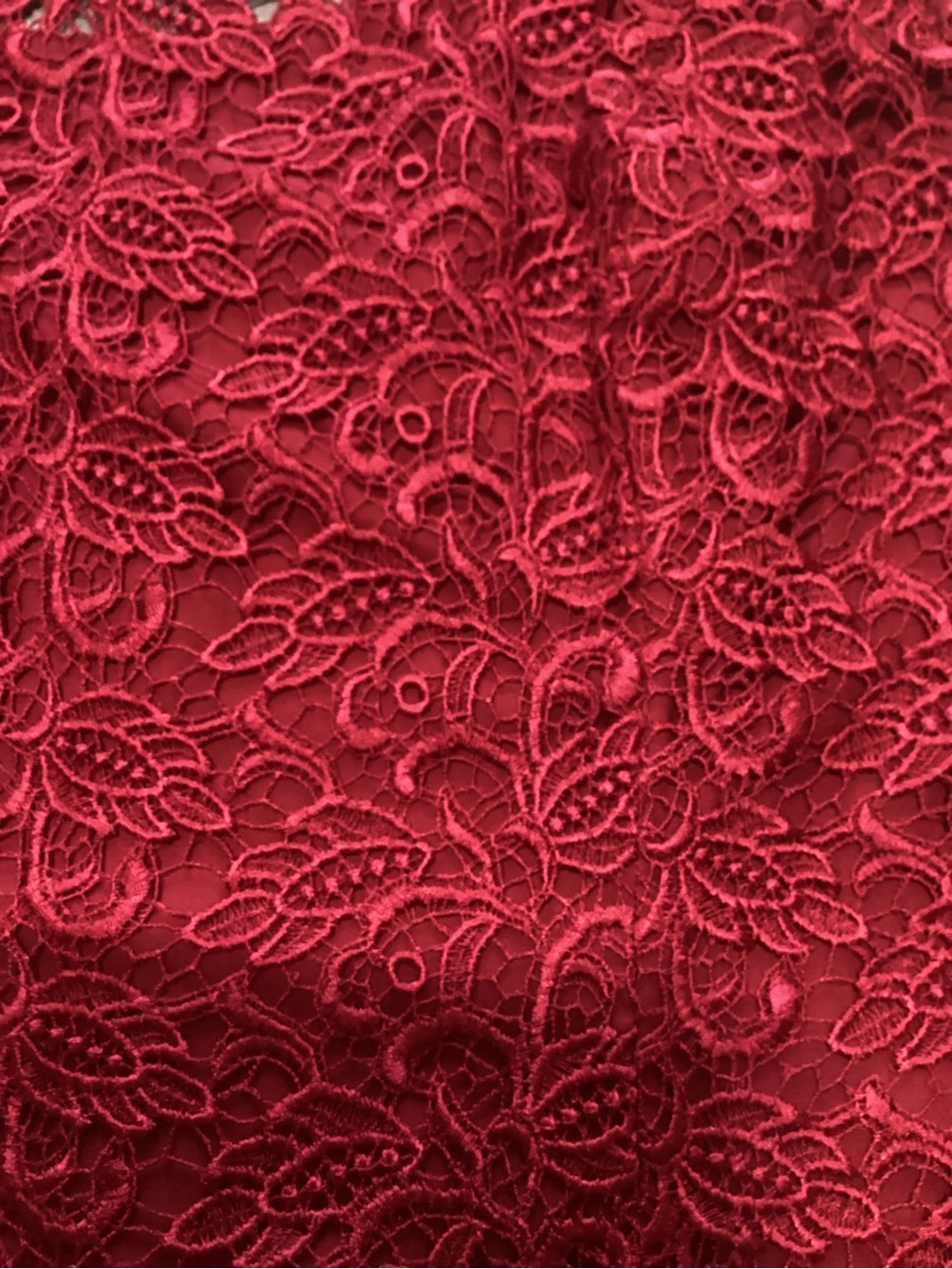 White House Black Market Red Lace Midi Dress - Picture 3 of 4
